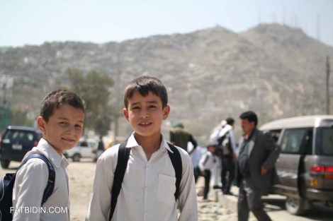 Children on the way to school in Kabul