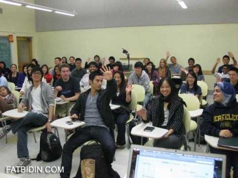 I gave a lecture to a group of students at the University of California, Berkeley, in 2012. It was fun and we had a laugh!